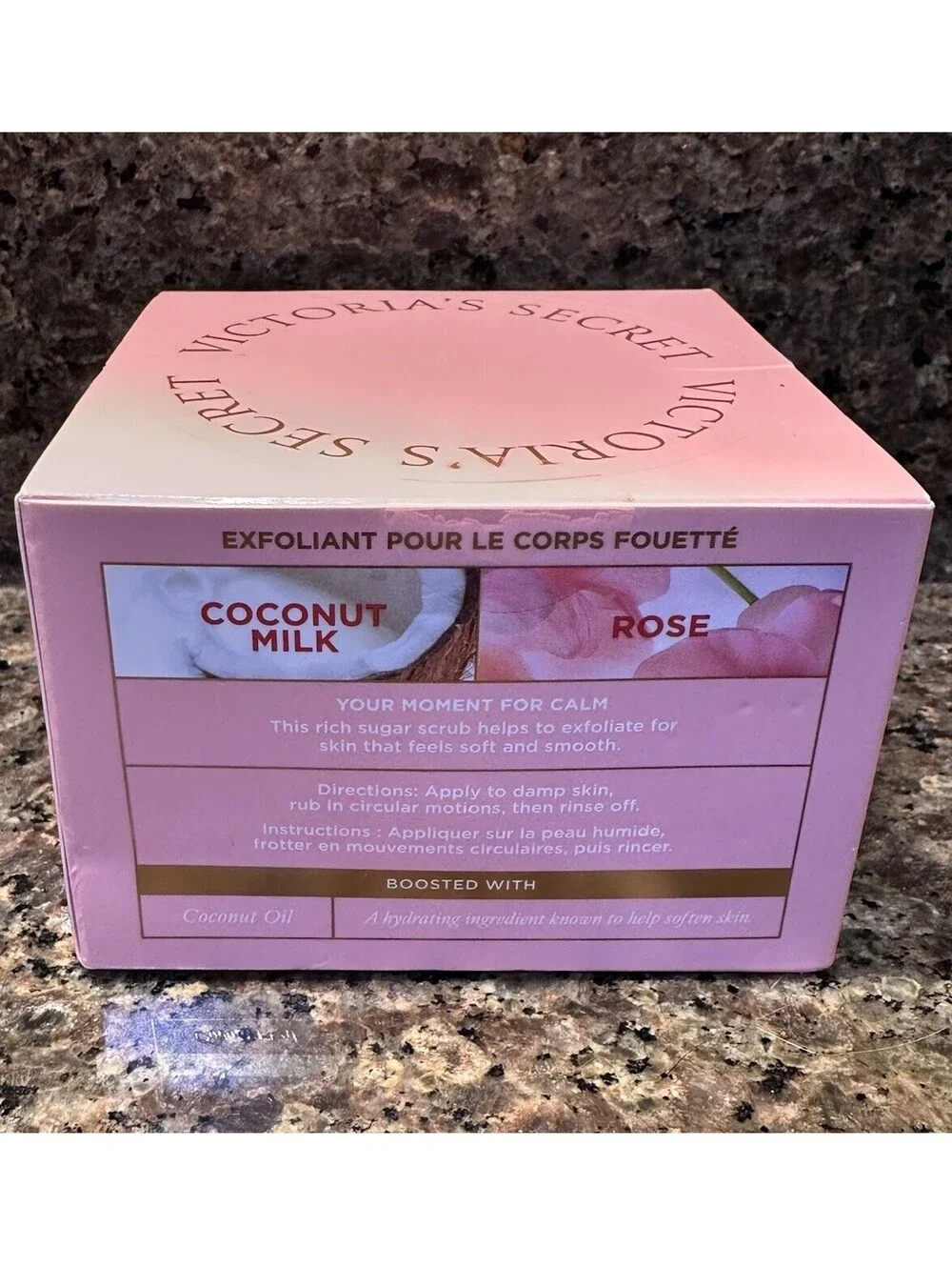 Victoria's Secret Feel Calm Coconut Milk Rose Whipped Body Scrub New Sealed
